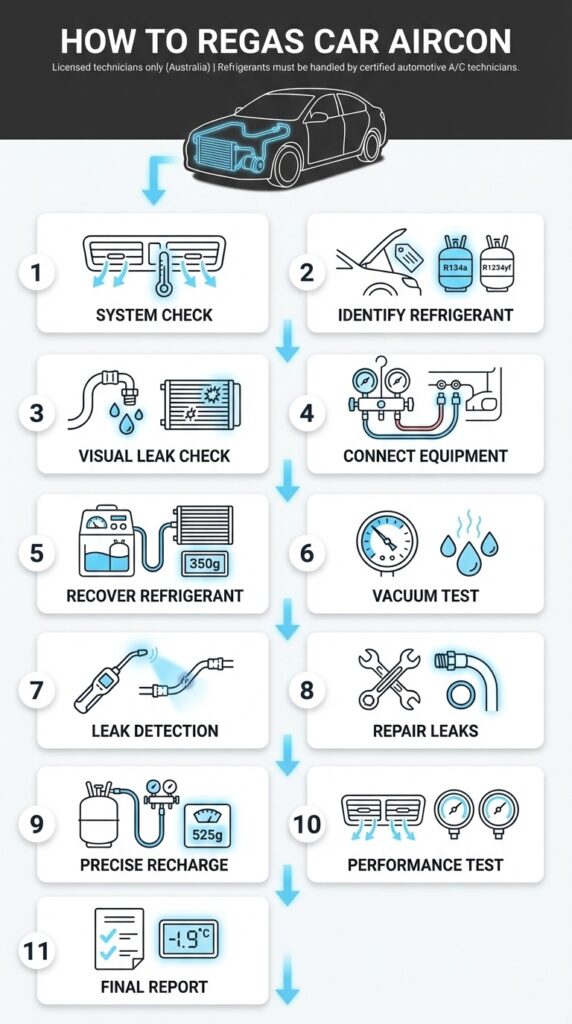 How to Regas a Car Aircon System [11 Detailed Steps]