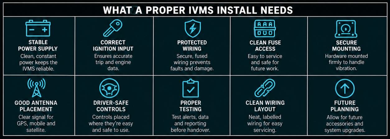 IVMS installation checklist