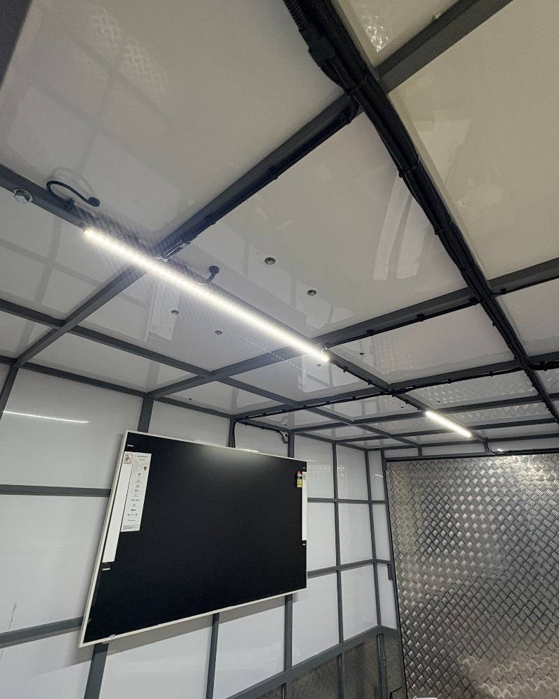 Kickass solar panels mounted on the roof for reliable off-grid power
